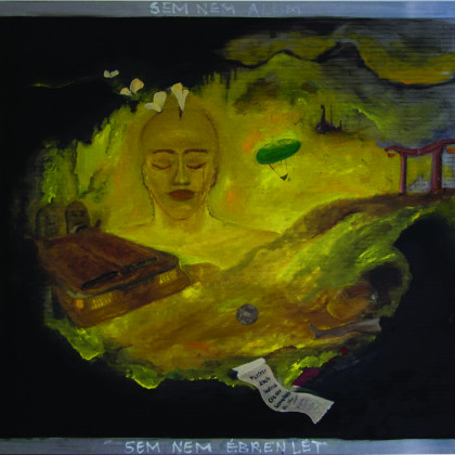 In her dream (study), 112 x 105 cm, mixed technique (plastic & metal), 2017-2018