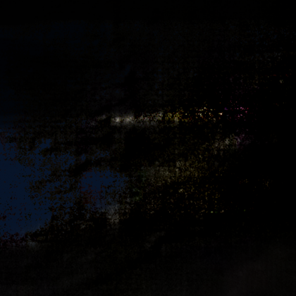 Riviera at night, 10 x 10 cm, oil on canvas, 2023