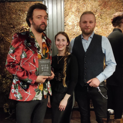 photo: Unknown - with scholars Giorgia Sottotetti (faculty of Icelandic and comparative cultural studies) and Kári Pálsson (independent researcher and folklorist) at book presentation (2025)